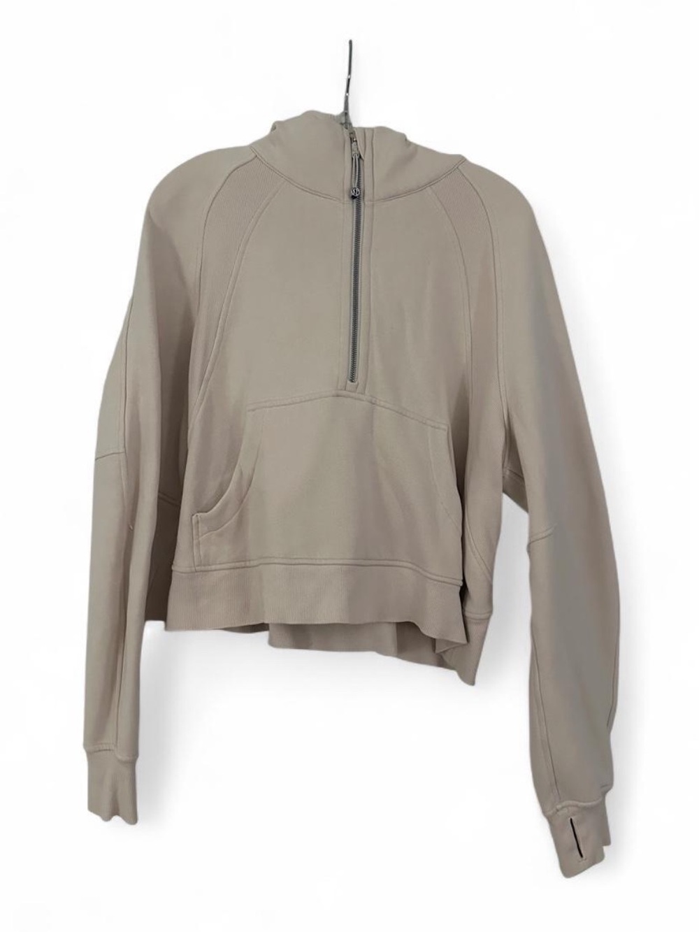 Lululemon Scuba Half-Zip Hoodie in beige